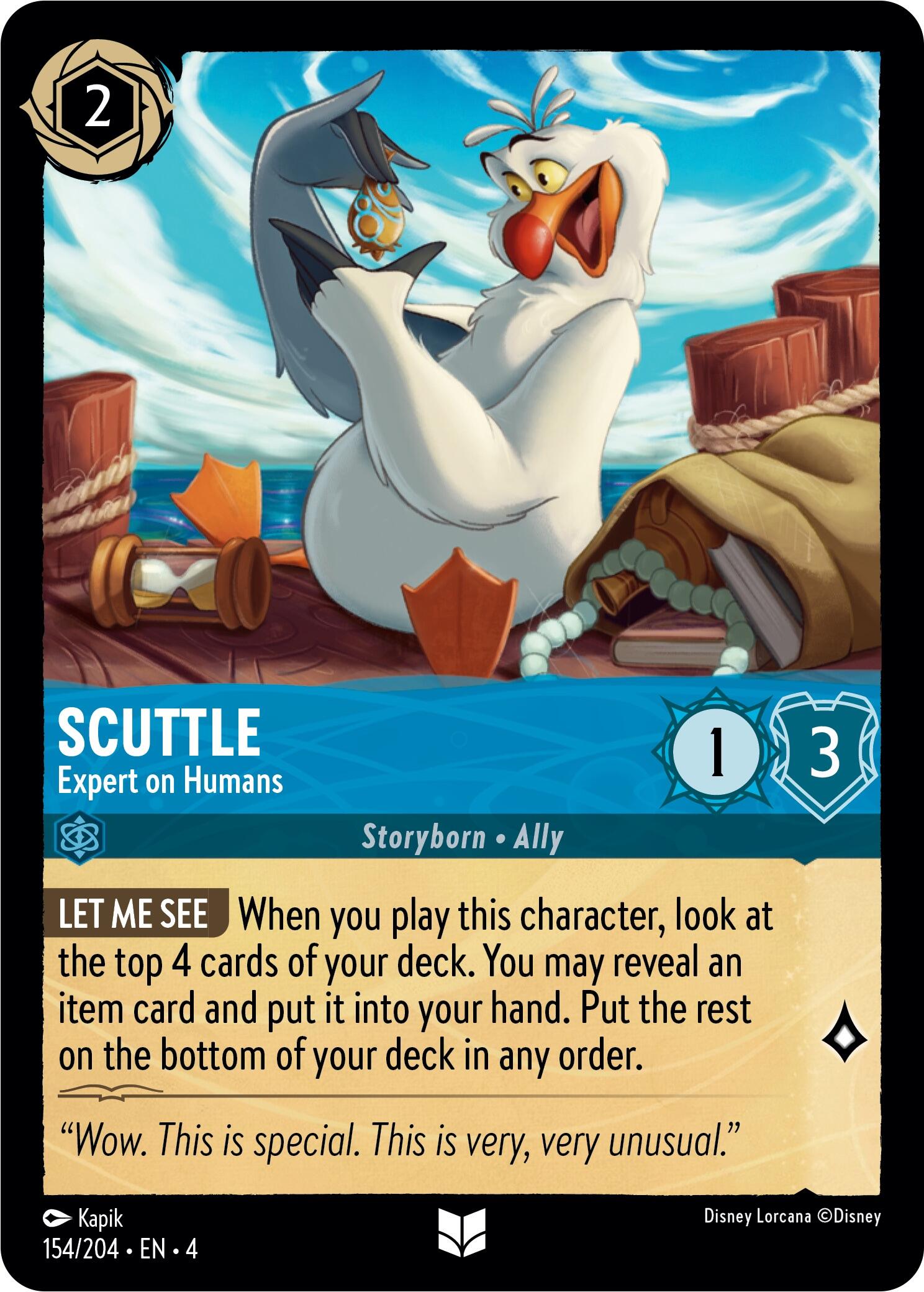 Scuttle - Expert on Humans (154/204) [Ursula's Return] - Disney - Card Brawlers | Quebec | Canada |