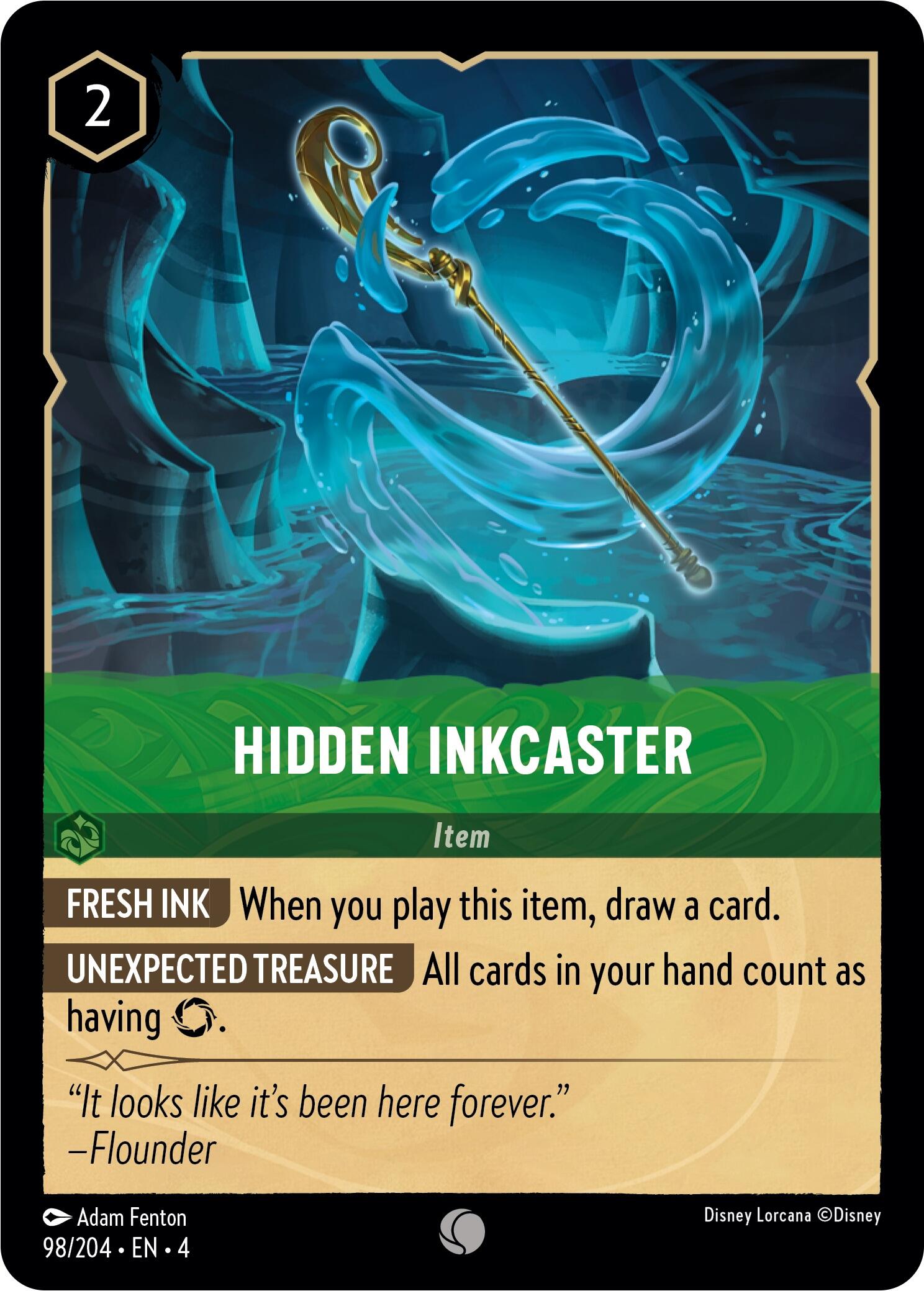 Hidden Inkcaster (98/204) [Ursula's Return] - Disney - Card Brawlers | Quebec | Canada |