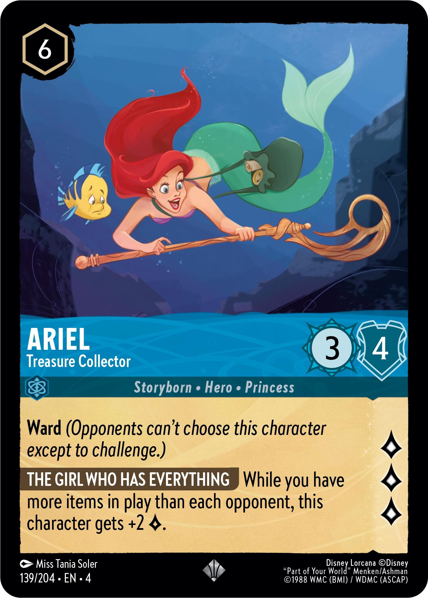 Ariel - Treasure Collector (139/204) [Ursula's Return] - Disney - Card Brawlers | Quebec | Canada |