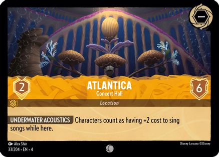 Atlantica - Concert Hall (33/204) [Ursula's Return] - Disney - Card Brawlers | Quebec | Canada |