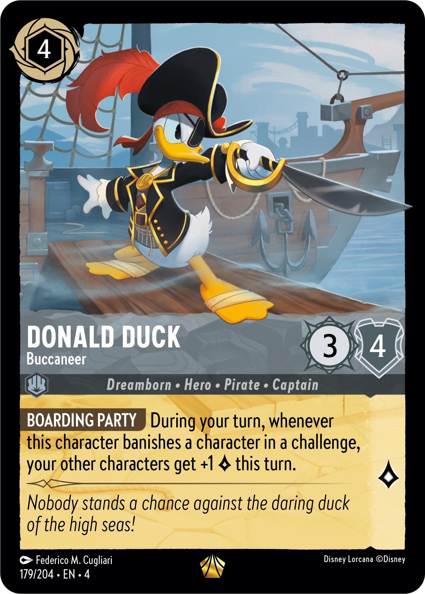 Donald Duck - Buccaneer (179/204) [Ursula's Return] - Disney - Card Brawlers | Quebec | Canada |