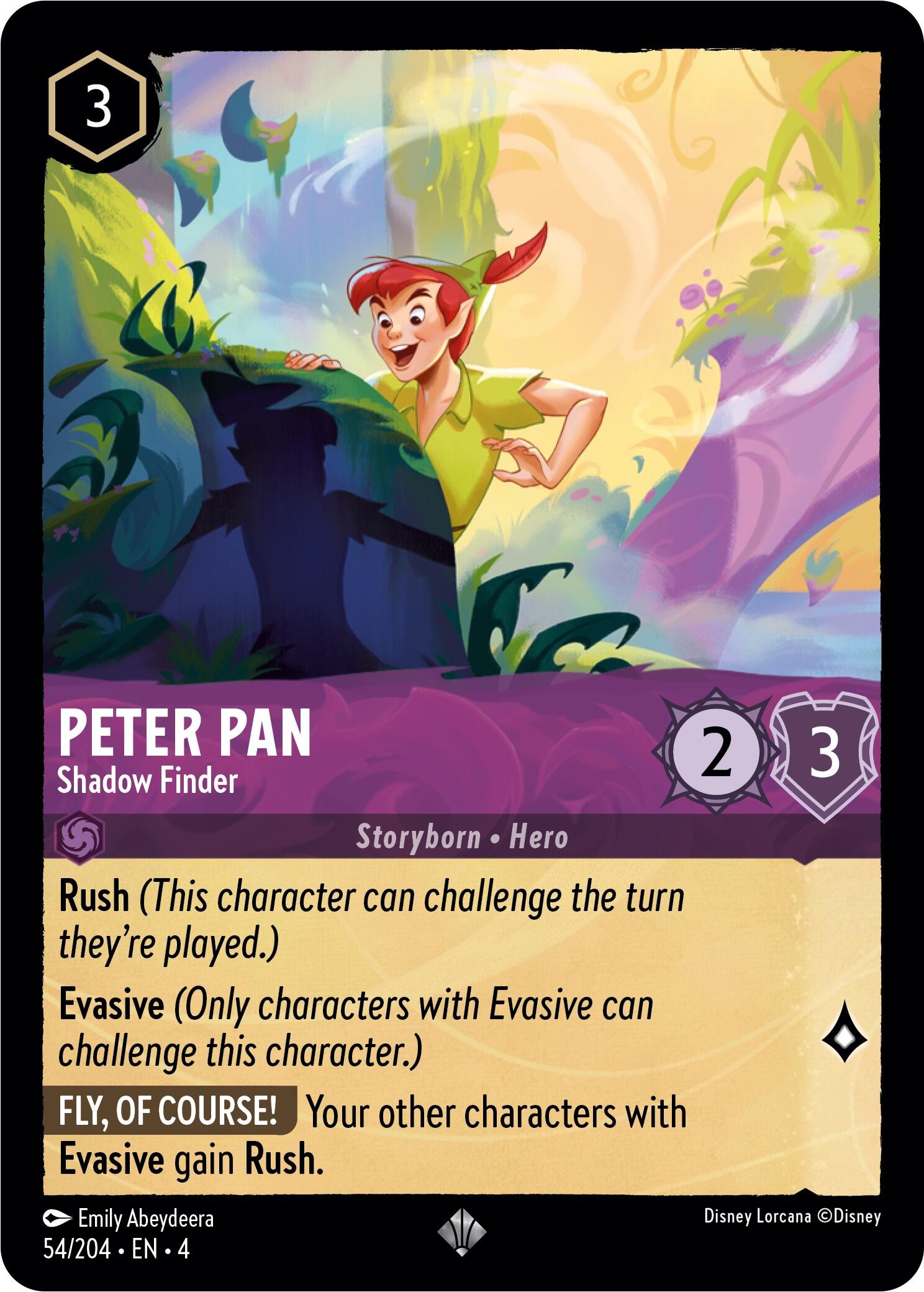 Peter Pan - Shadow Finder (54/204) [Ursula's Return] - Disney - Card Brawlers | Quebec | Canada |