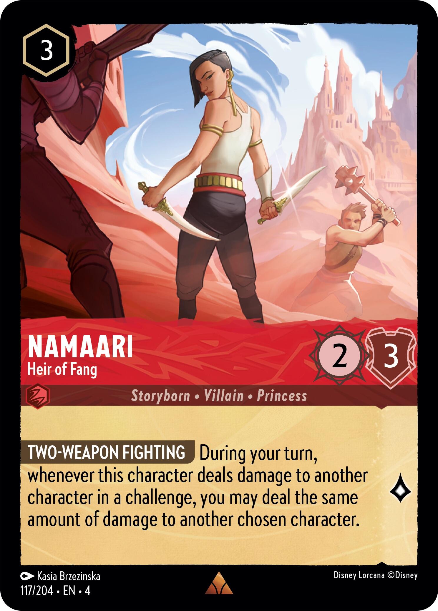 Namaari - Heir of Fang (117/204) [Ursula's Return] - Disney - Card Brawlers | Quebec | Canada |