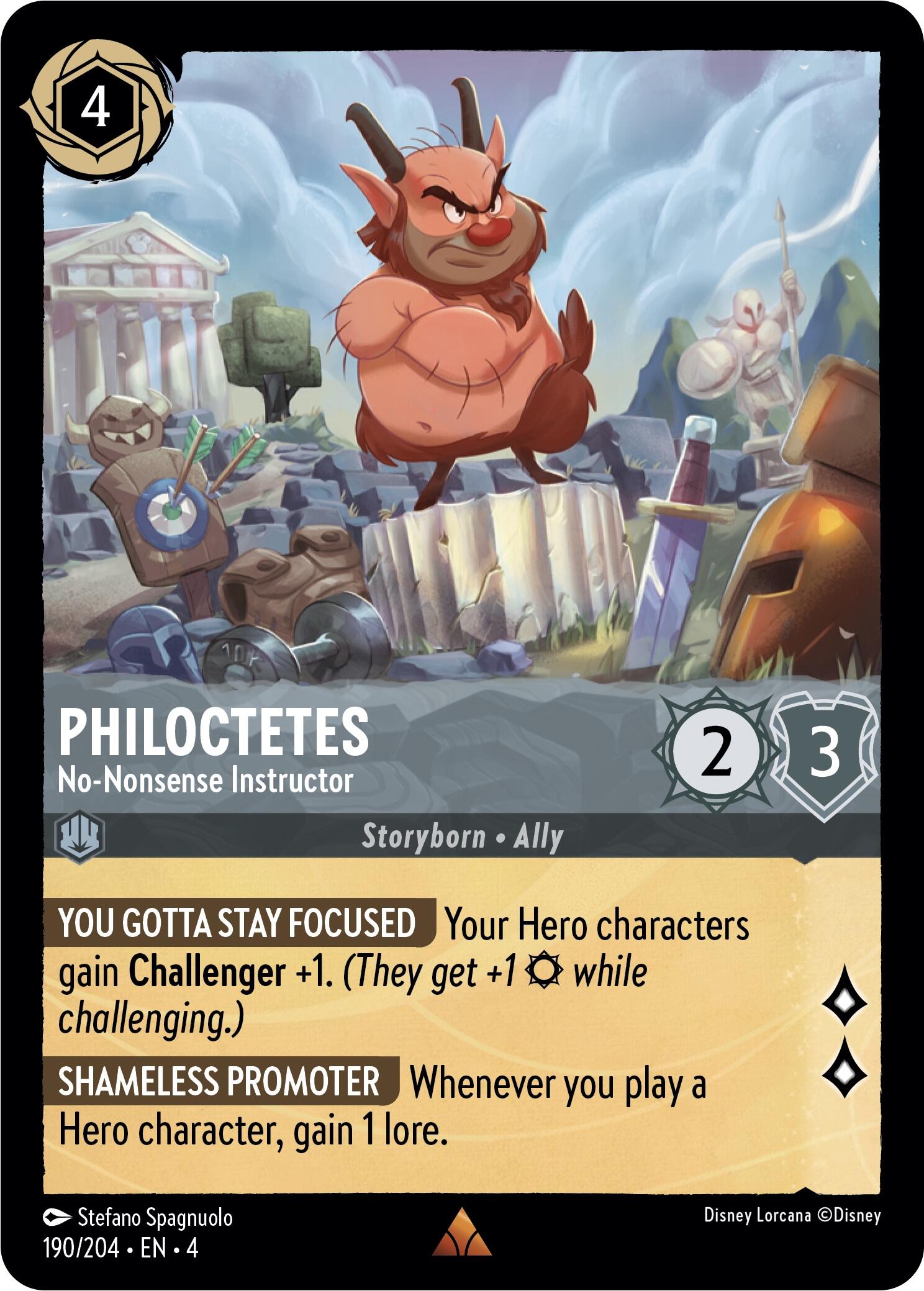 Philoctetes - No-Nonsense Instructor (190/204) [Ursula's Return] - Disney - Card Brawlers | Quebec | Canada |