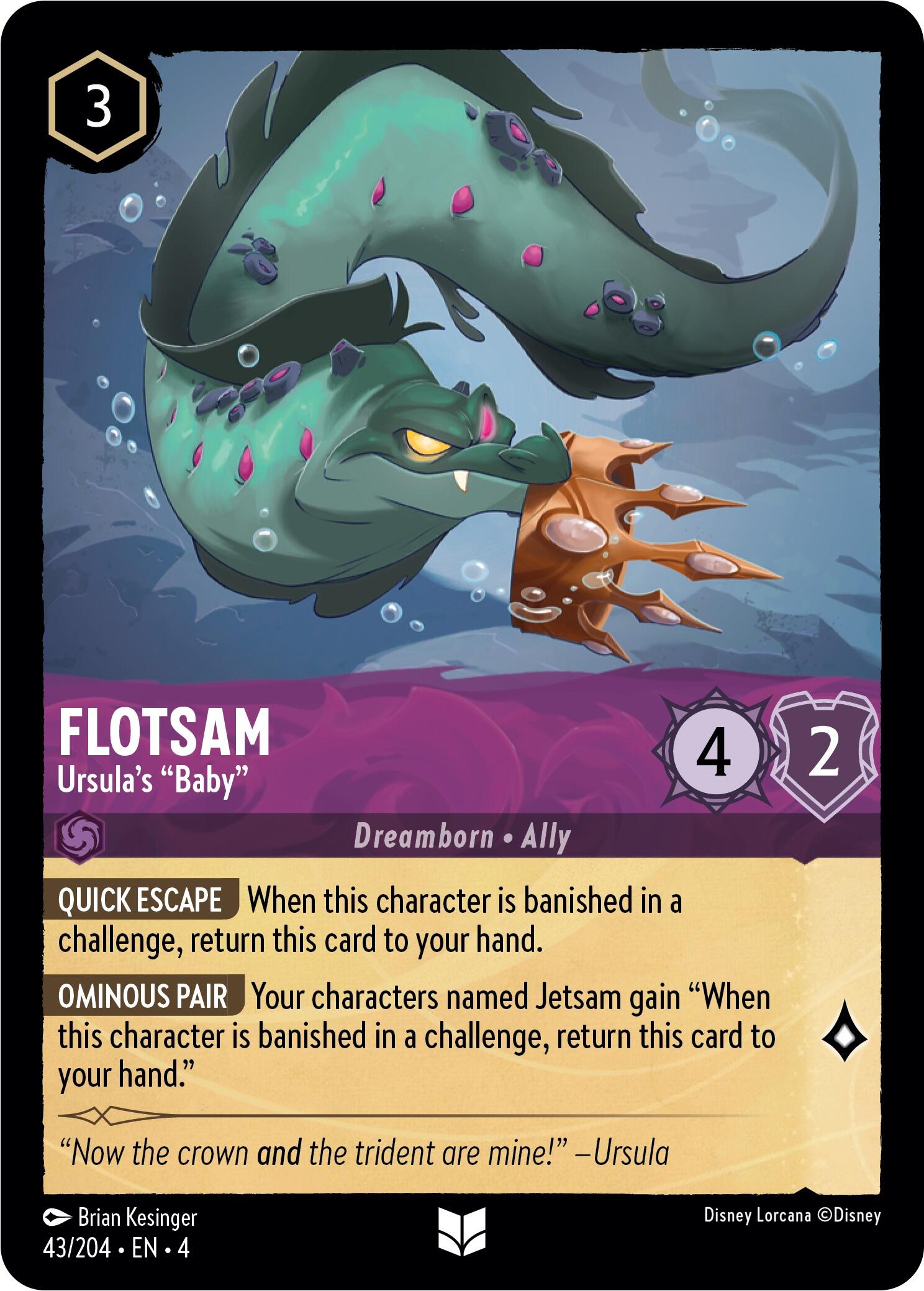Flotsam - Ursula's "Baby" (43/204) [Ursula's Return] - Disney - Card Brawlers | Quebec | Canada |