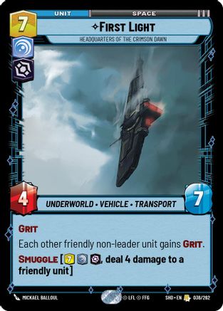 First Light - Headquarters of the Crimson Dawn (036/262) (036/262) [Shadows of the Galaxy] - Fantasy Flight Games - Card Brawlers | Quebec | Canada |