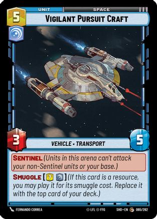 Vigilant Pursuit Craft (065/262) (065/262) [Shadows of the Galaxy] - Fantasy Flight Games - Card Brawlers | Quebec | Canada |