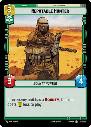 Reputable Hunter (117/262) (117/262) [Shadows of the Galaxy] - Fantasy Flight Games - Card Brawlers | Quebec | Canada |