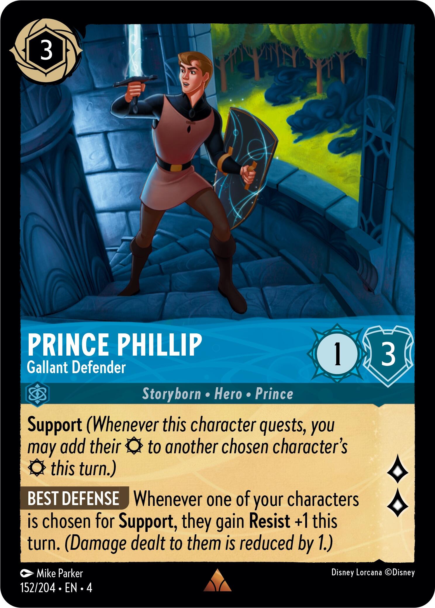 Prince Phillip - Gallant Defender (152/204) [Ursula's Return] - Disney - Card Brawlers | Quebec | Canada |