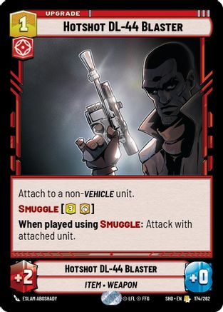 Hotshot DL-44 Blaster (174/262) (174/262) [Shadows of the Galaxy] - Fantasy Flight Games - Card Brawlers | Quebec | Canada |