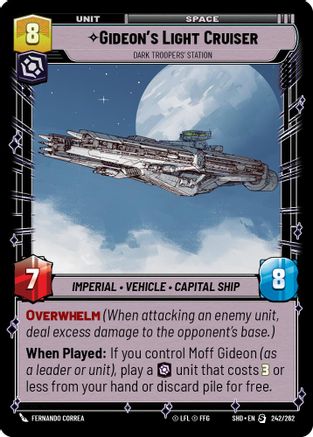 Gideon's Light Cruiser - Dark Troopers' Station (242/262) (242/262) [Shadows of the Galaxy] - Fantasy Flight Games - Card Brawlers | Quebec | Canada |