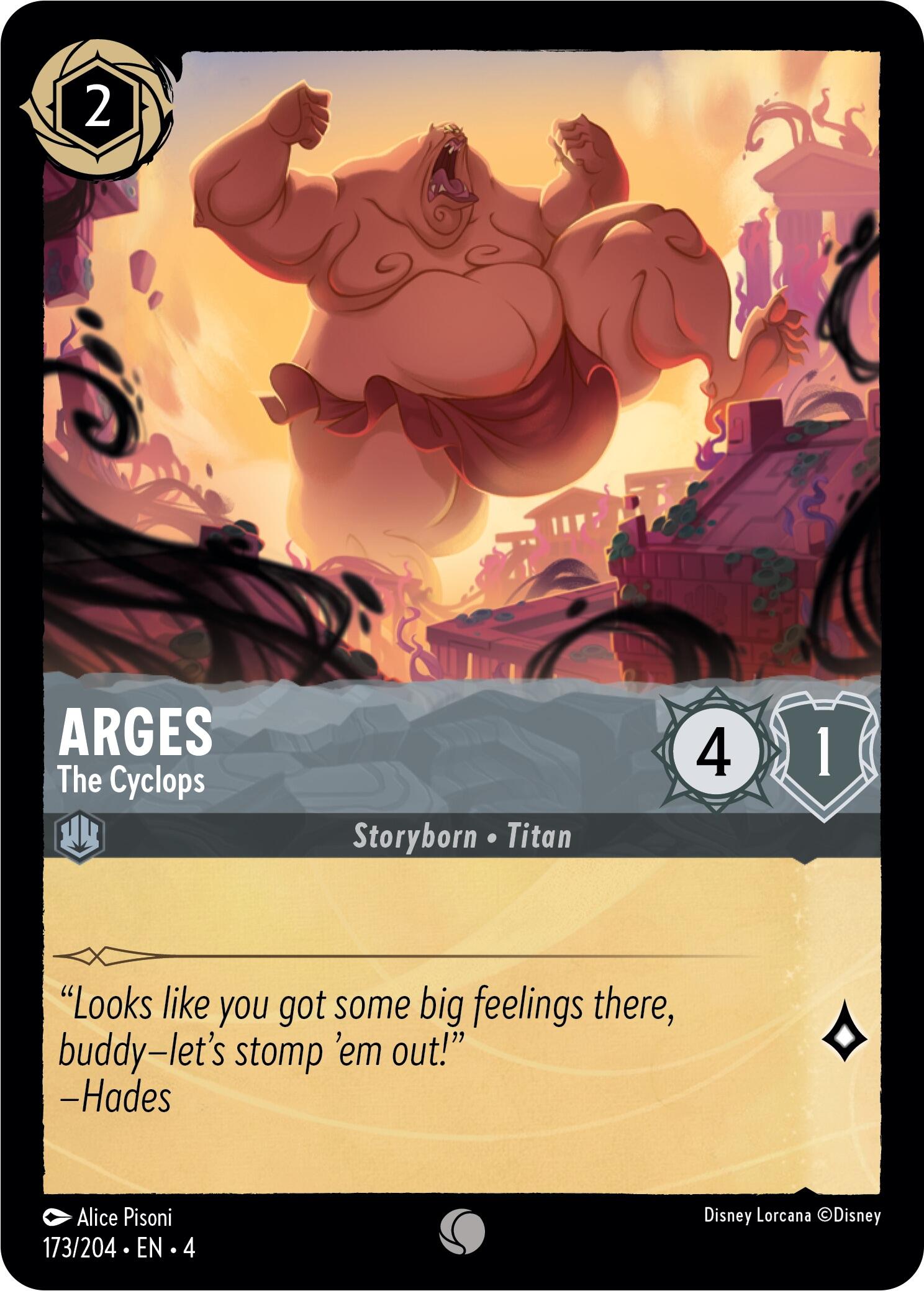 Arges - The Cyclops (173/204) [Ursula's Return] - Disney - Card Brawlers | Quebec | Canada |