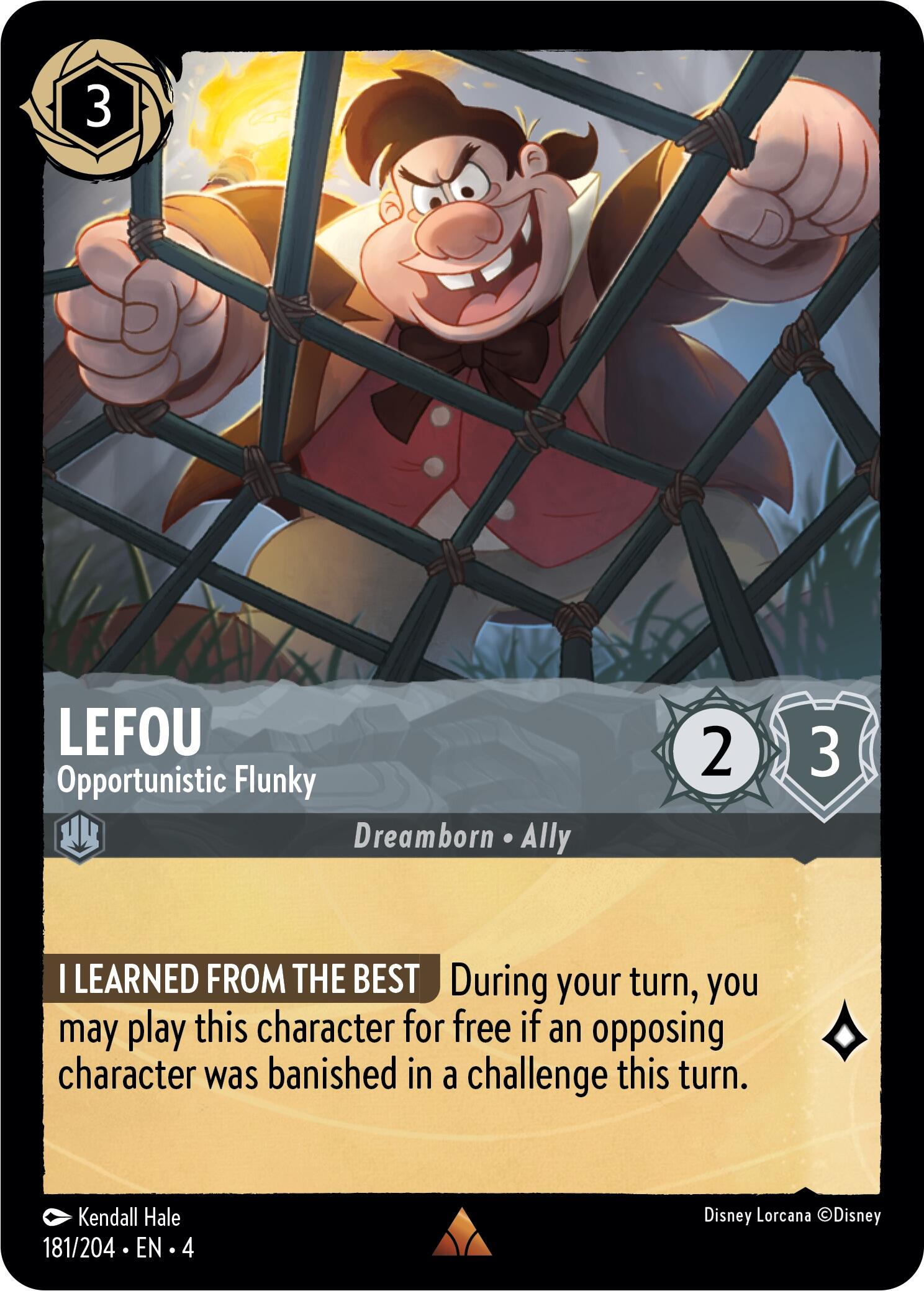 LeFou - Opportunistic Flunky (181/204) [Ursula's Return] - Disney - Card Brawlers | Quebec | Canada |