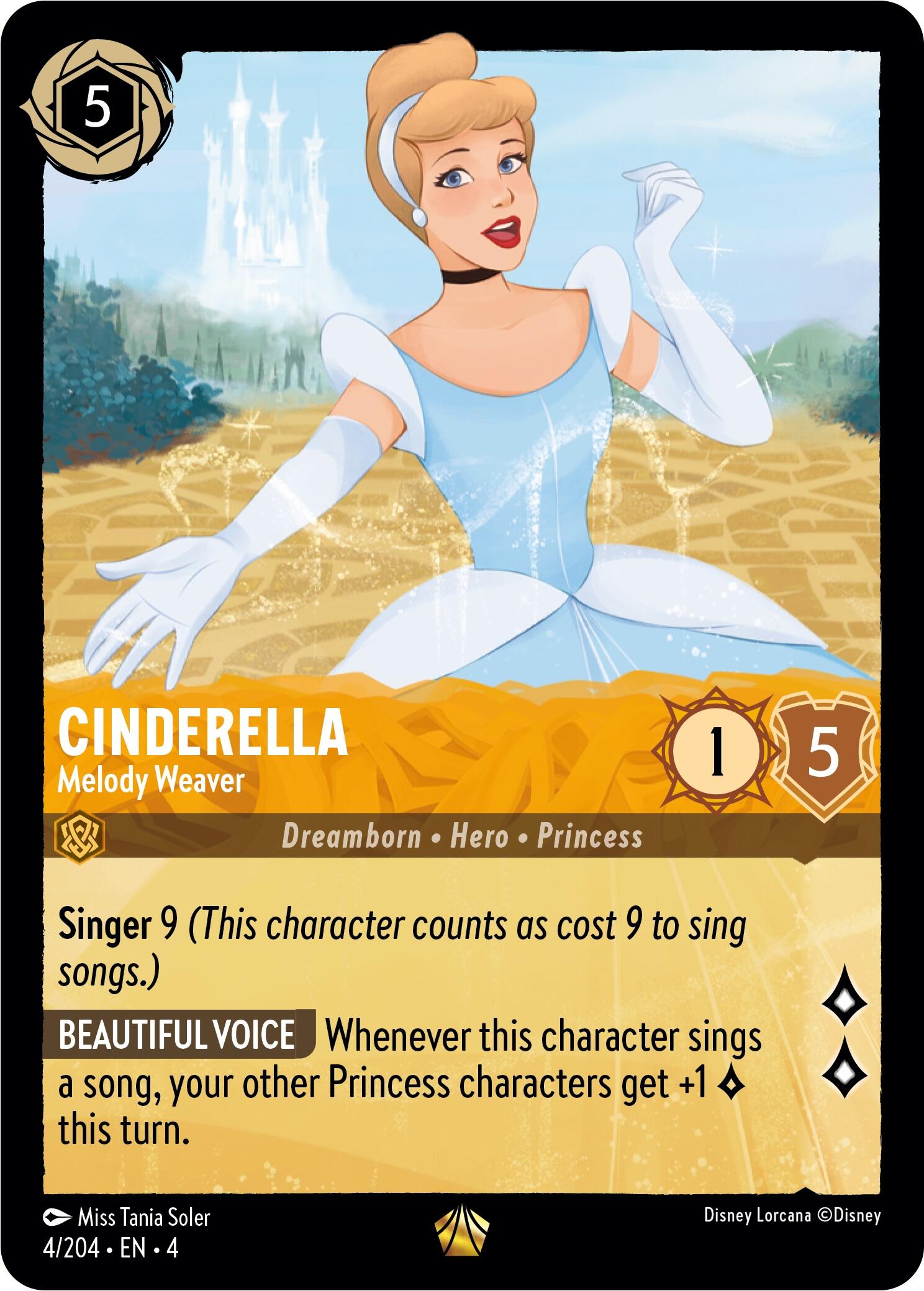 Cinderella - Melody Weaver (4/204) [Ursula's Return] - Disney - Card Brawlers | Quebec | Canada |