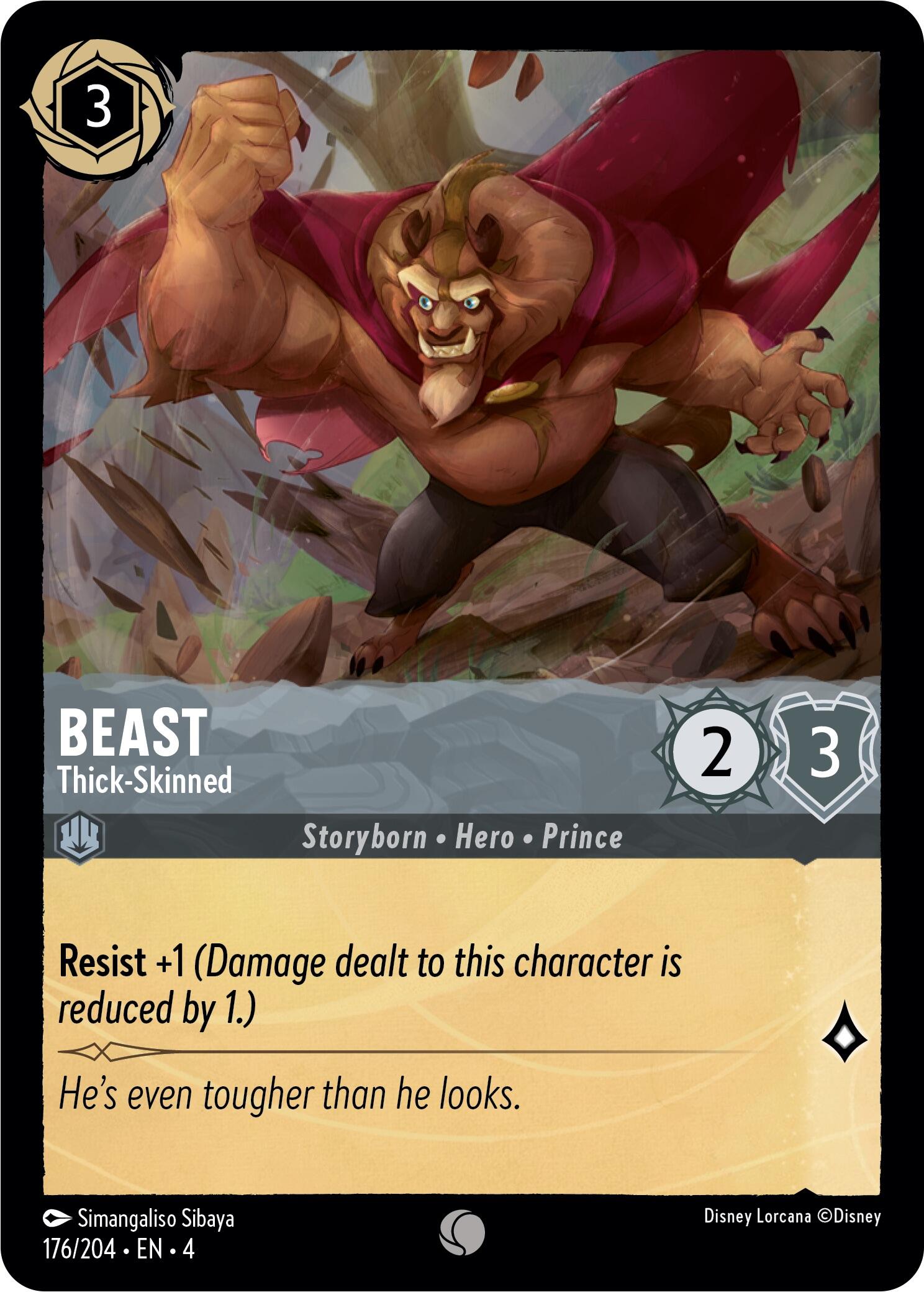Beast - Thick-Skinned (176/204) [Ursula's Return] - Disney - Card Brawlers | Quebec | Canada |
