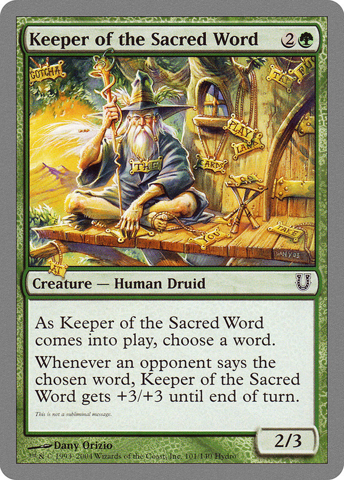 Keeper of the Sacred Word [Unhinged] - Magic: The Gathering - Card Brawlers | Quebec | Canada |