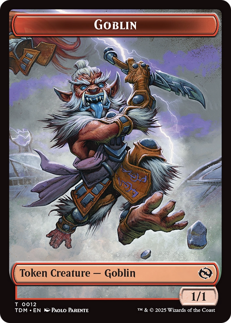Goblin // Warrior Double-Sided Token [Tarkir: Dragonstorm Tokens] - Magic: The Gathering - Card Brawlers | Quebec | Canada |