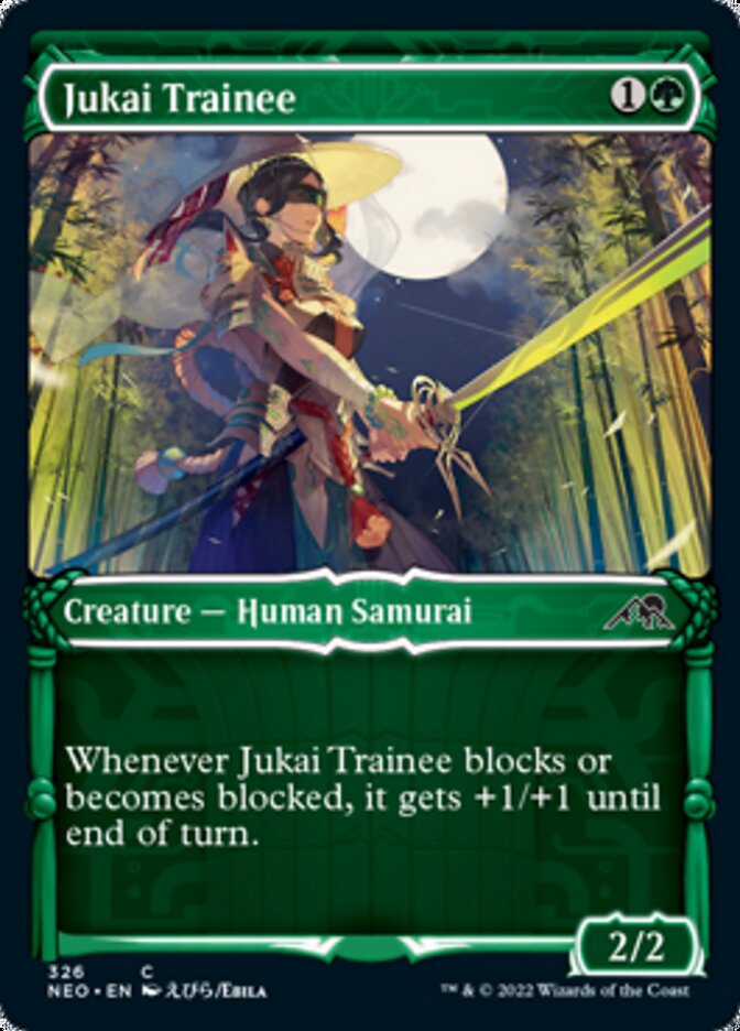 Jukai Trainee (Showcase Samurai) [Kamigawa: Neon Dynasty] - Magic: The Gathering - Card Brawlers | Quebec | Canada |