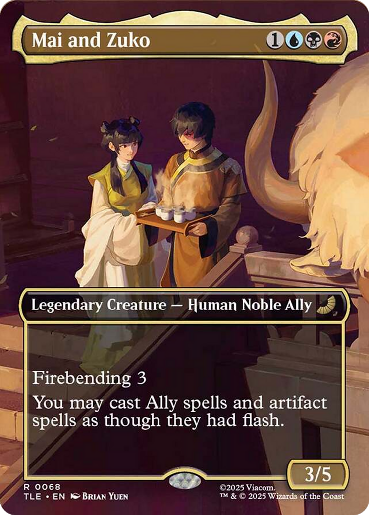 Mai and Zuko (Borderless) [Avatar: The Last Airbender: Eternal-Legal] - Magic: The Gathering - Card Brawlers | Quebec | Canada |