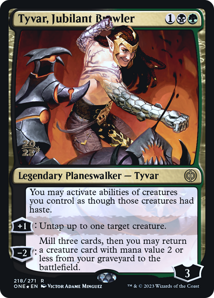 Tyvar, Jubilant Brawler [Phyrexia: All Will Be One Prerelease Promos] - Magic: The Gathering - Card Brawlers | Quebec | Canada |