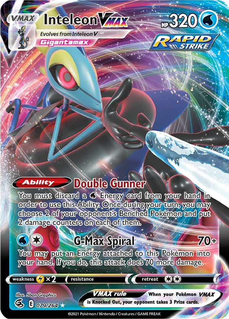 Inteleon VMAX (079/264) [Sword & Shield: Fusion Strike] - Pokémon - Card Brawlers | Quebec | Canada |