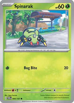 Spinarak (004/167) [Scarlet & Violet: Twilight Masquerade] - Pokémon - Card Brawlers | Quebec | Canada |