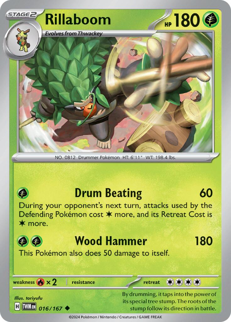 Rillaboom (016/167) [Scarlet & Violet: Twilight Masquerade] - Pokémon - Card Brawlers | Quebec | Canada |