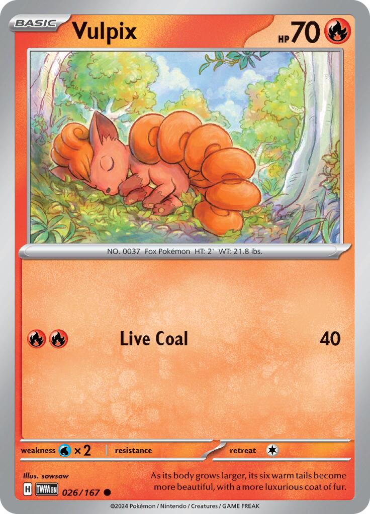 Vulpix (026/167) [Scarlet & Violet: Twilight Masquerade] - Pokémon - Card Brawlers | Quebec | Canada |