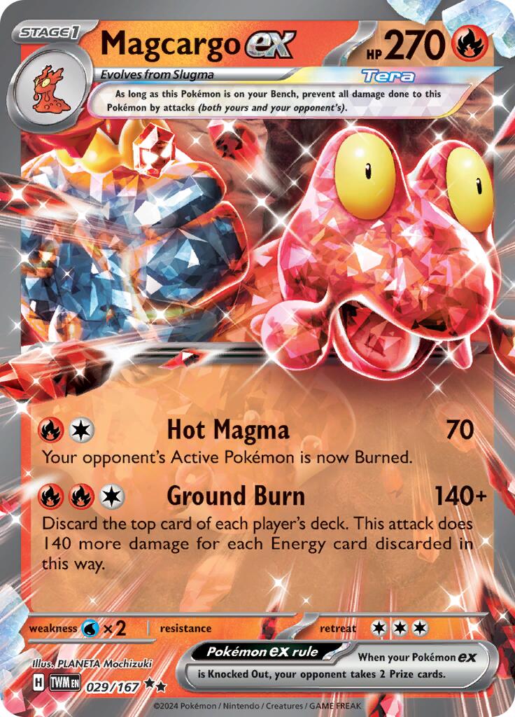Magcargo ex (029/167) [Scarlet & Violet: Twilight Masquerade] - Pokémon - Card Brawlers | Quebec | Canada |