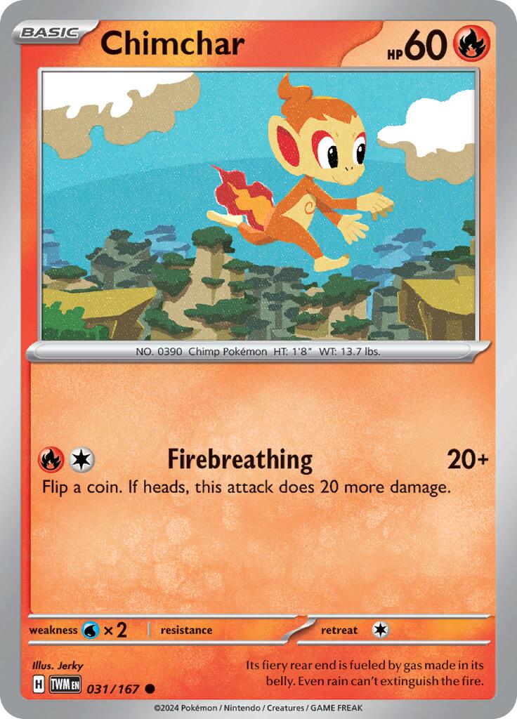 Chimchar (031/167) [Scarlet & Violet: Twilight Masquerade] - Pokémon - Card Brawlers | Quebec | Canada |