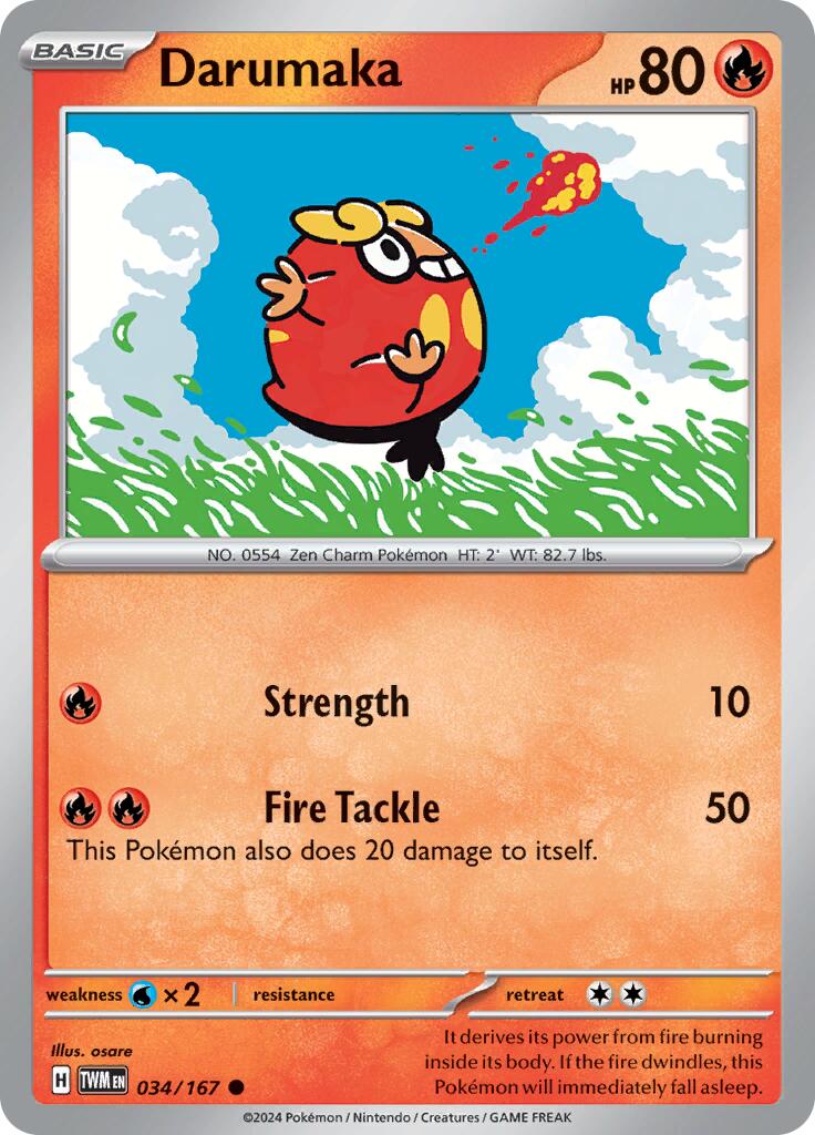 Darumaka (034/167) [Scarlet & Violet: Twilight Masquerade] - Pokémon - Card Brawlers | Quebec | Canada |