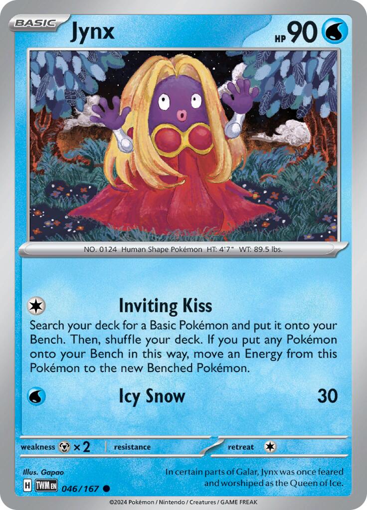 Jynx (046/167) [Scarlet & Violet: Twilight Masquerade] - Pokémon - Card Brawlers | Quebec | Canada |