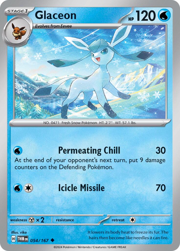 Glaceon (054/167) [Scarlet & Violet: Twilight Masquerade] - Pokémon - Card Brawlers | Quebec | Canada |