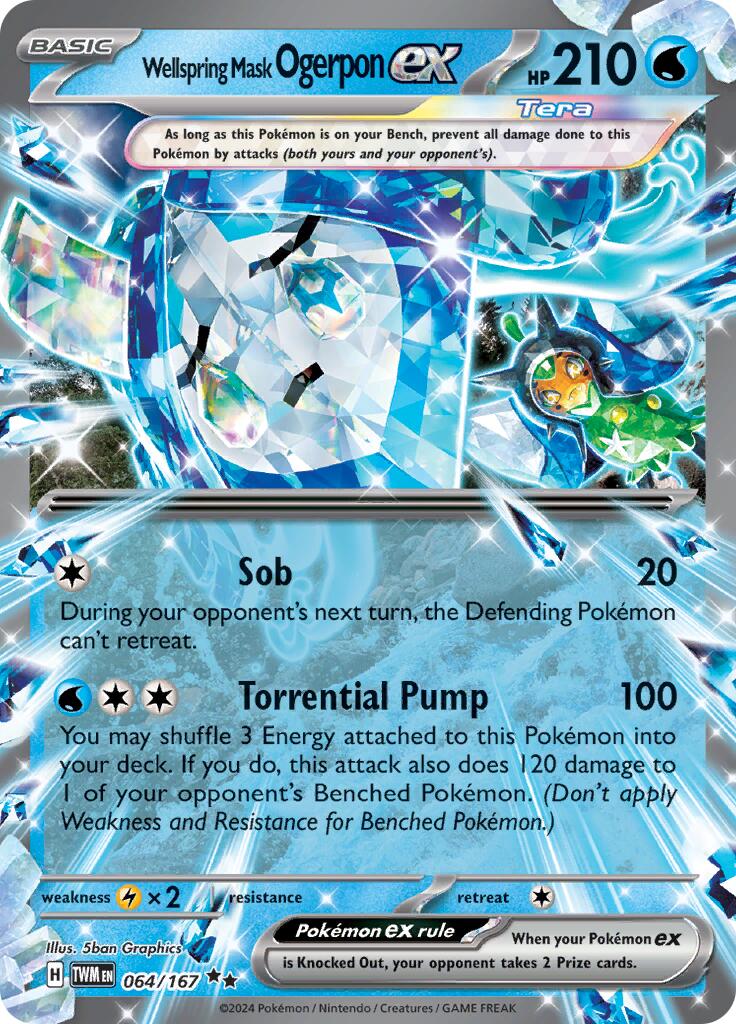 Wellspring Mask Ogerpon ex (064/167) [Scarlet & Violet: Twilight Masquerade] - Pokémon - Card Brawlers | Quebec | Canada |