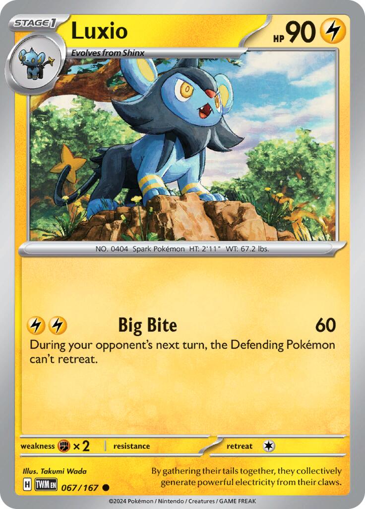 Luxio (067/167) [Scarlet & Violet: Twilight Masquerade] - Pokémon - Card Brawlers | Quebec | Canada |