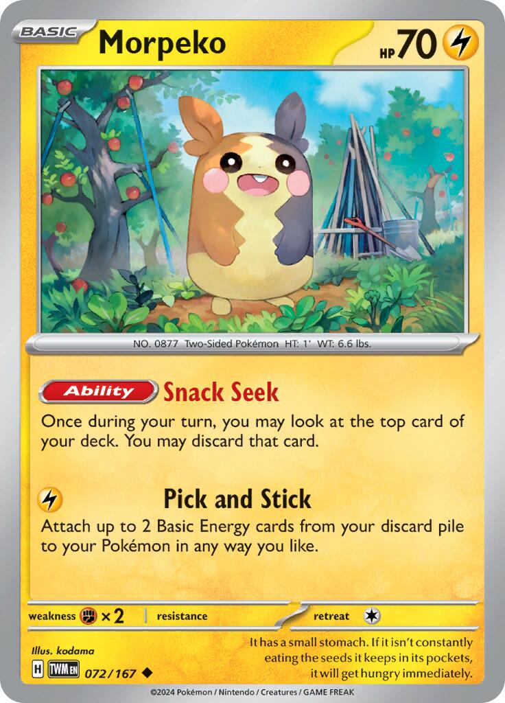Morpeko (072/167) [Scarlet & Violet: Twilight Masquerade] - Pokémon - Card Brawlers | Quebec | Canada |