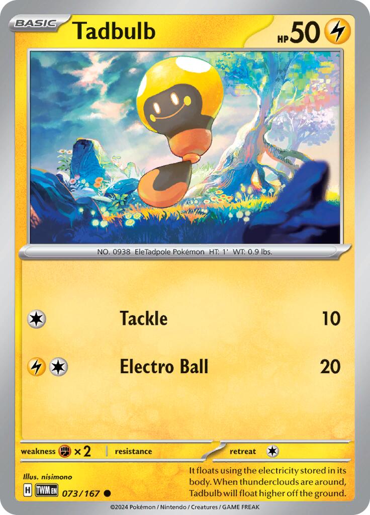 Tadbulb (073/167) [Scarlet & Violet: Twilight Masquerade] - Pokémon - Card Brawlers | Quebec | Canada |