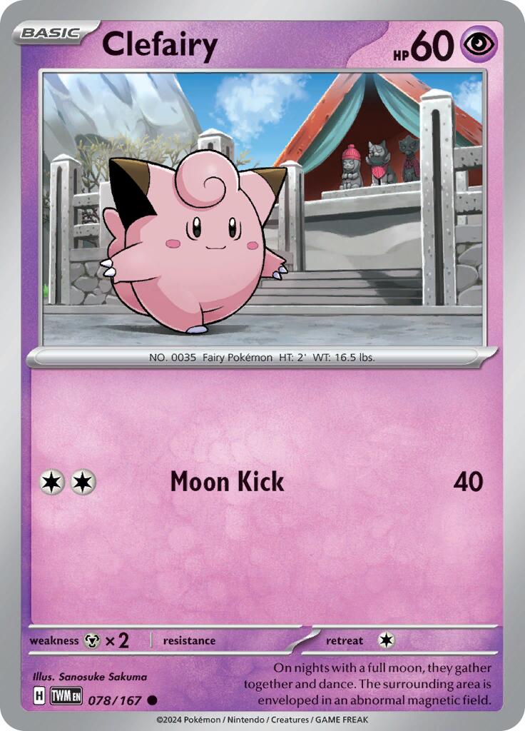 Clefairy (078/167) [Scarlet & Violet: Twilight Masquerade] - Pokémon - Card Brawlers | Quebec | Canada |