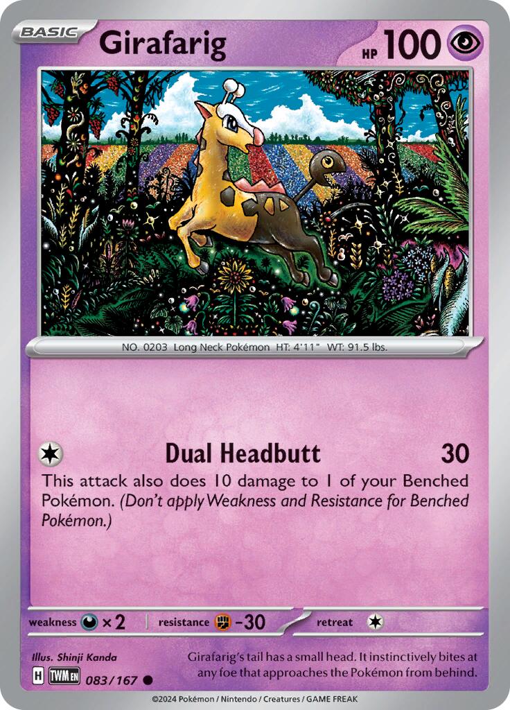 Girafarig (083/167) [Scarlet & Violet: Twilight Masquerade] - Pokémon - Card Brawlers | Quebec | Canada |