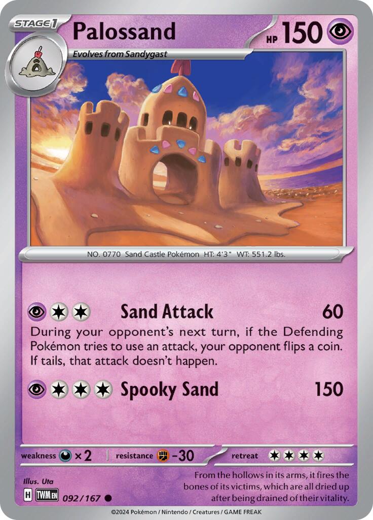 Palossand (092/167) [Scarlet & Violet: Twilight Masquerade] - Pokémon - Card Brawlers | Quebec | Canada |