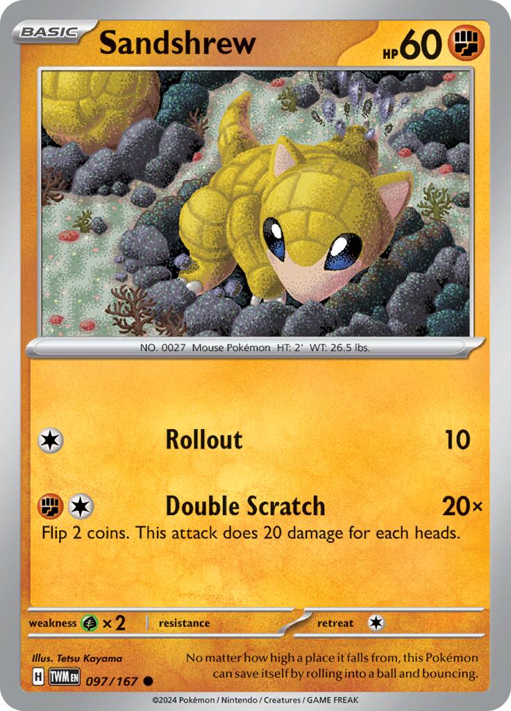Sandshrew (097/167) [Scarlet & Violet: Twilight Masquerade] - Pokémon - Card Brawlers | Quebec | Canada |