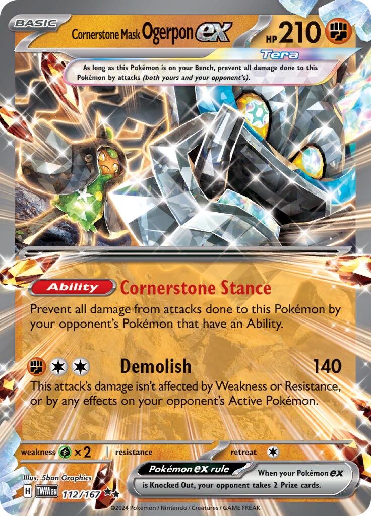 Cornerstone Mask Ogerpon ex (112/167) [Scarlet & Violet: Twilight Masquerade] - Pokémon - Card Brawlers | Quebec | Canada |