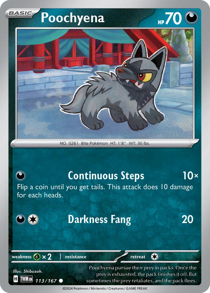 Poochyena (113/167) [Scarlet & Violet: Twilight Masquerade] - Pokémon - Card Brawlers | Quebec | Canada |