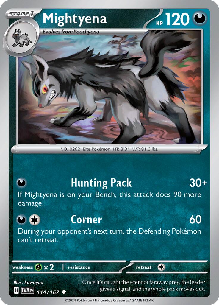 Mightyena (114/167) [Scarlet & Violet: Twilight Masquerade] - Pokémon - Card Brawlers | Quebec | Canada |