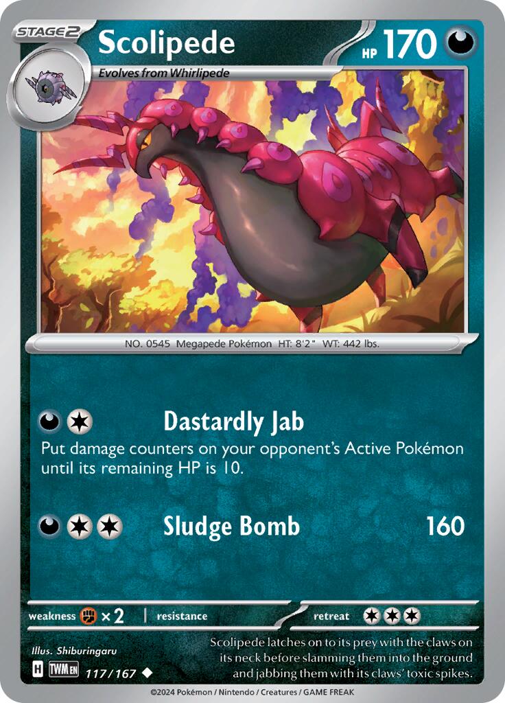 Scolipede (117/167) [Scarlet & Violet: Twilight Masquerade] - Pokémon - Card Brawlers | Quebec | Canada |