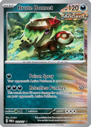 Brute Bonnet (118/167) [Scarlet & Violet: Twilight Masquerade] - Pokémon - Card Brawlers | Quebec | Canada |