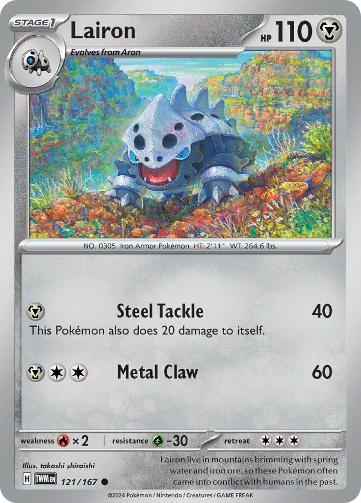 Lairon (121/167) [Scarlet & Violet: Twilight Masquerade] - Pokémon - Card Brawlers | Quebec | Canada |