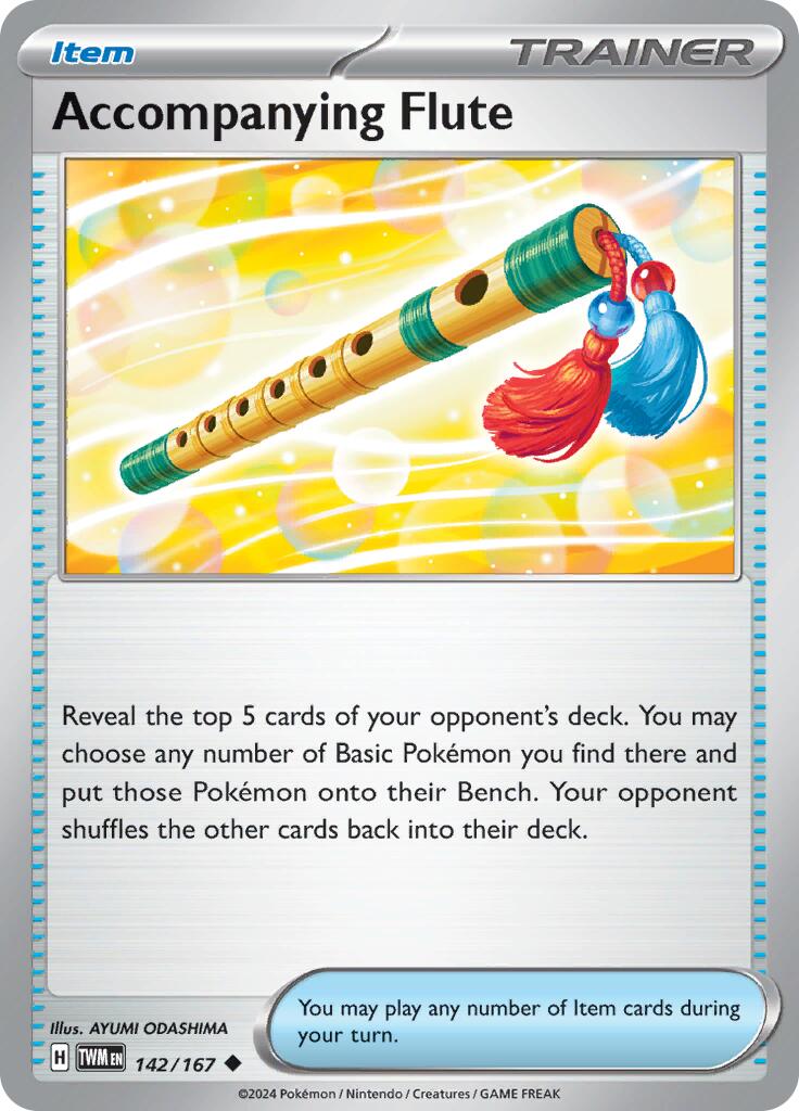 Accompanying Flute (142/167) [Scarlet & Violet: Twilight Masquerade] - Pokémon - Card Brawlers | Quebec | Canada |