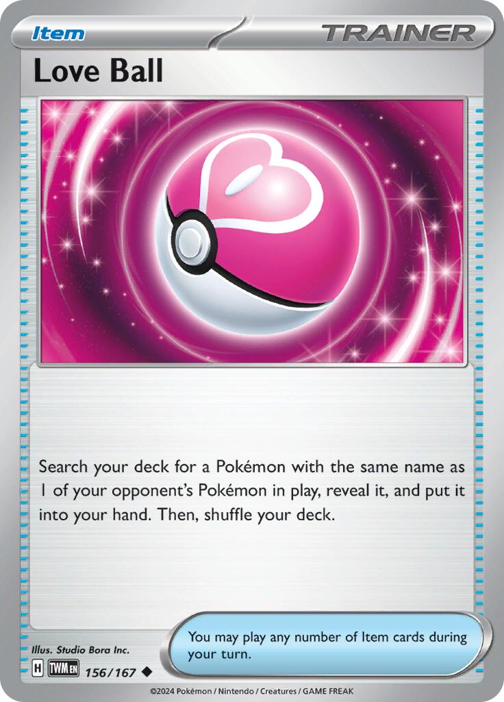 Love Ball (156/167) [Scarlet & Violet: Twilight Masquerade] - Pokémon - Card Brawlers | Quebec | Canada |