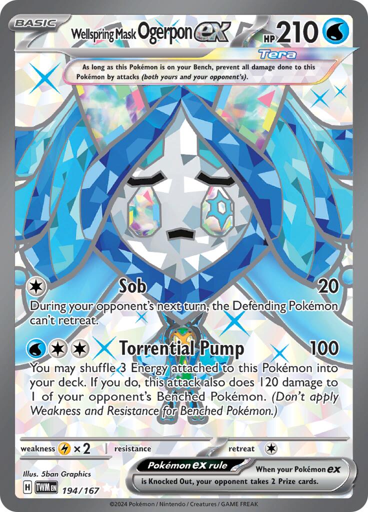 Wellspring Mask Ogerpon ex (194/167) [Scarlet & Violet: Twilight Masquerade] - Pokémon - Card Brawlers | Quebec | Canada |